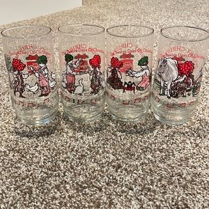 Holly Hobbie 12 Days of Christmas glasses